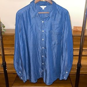 NWT Blue Jean Button Up Plus Size
